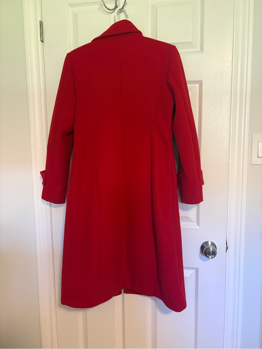 Rinascimento Classic Red Wool Double-Breasted Coat - - Picture 4 of 9